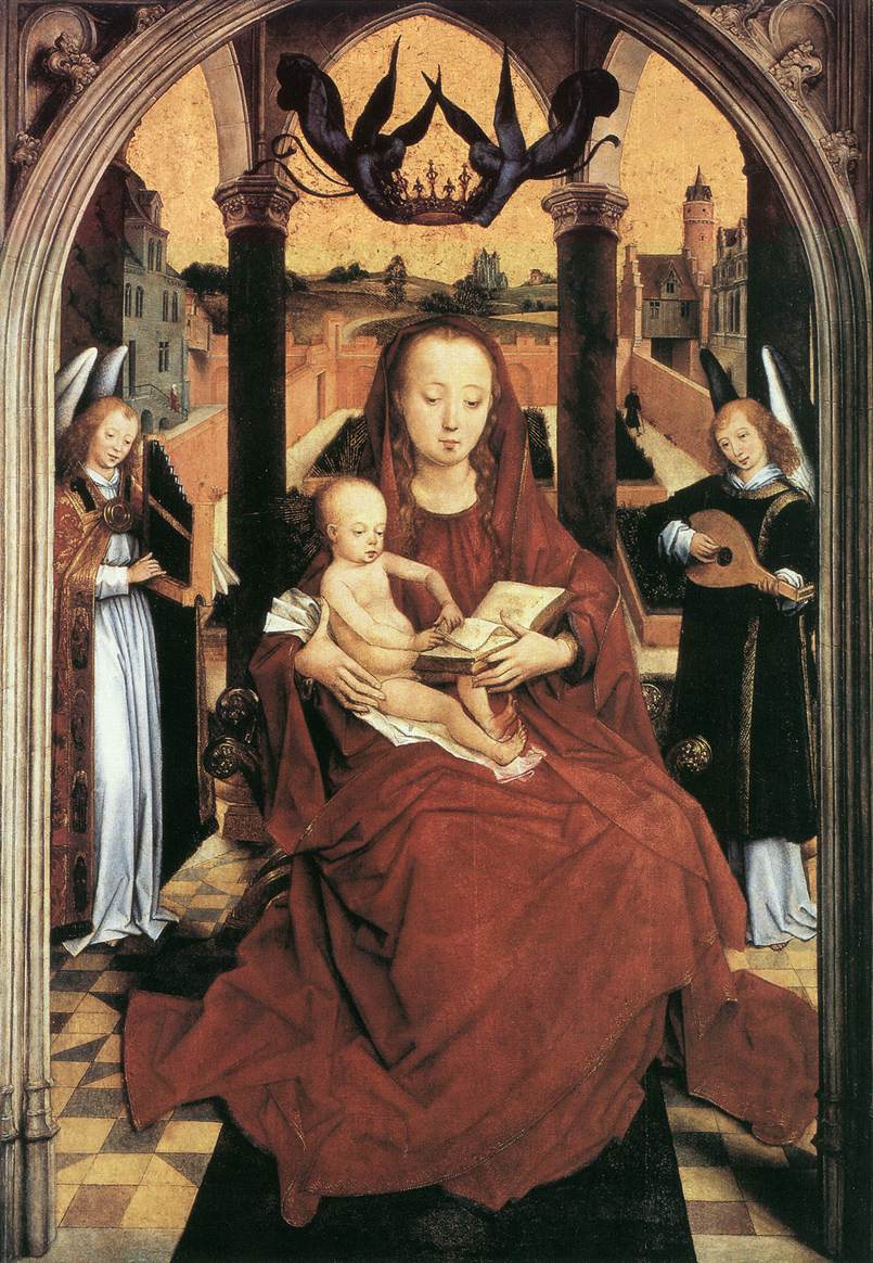 MEMLING, Hans Virgin and Child in a Landscape sg